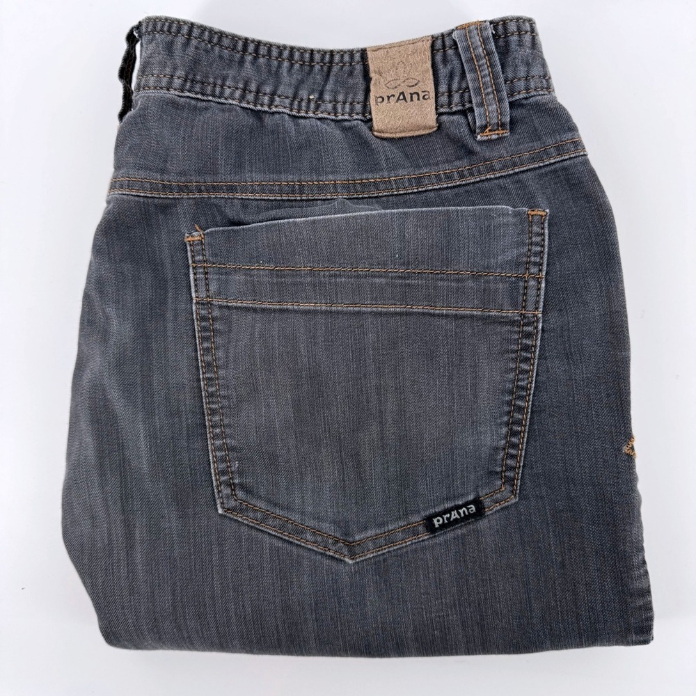 Prana Bridger Jean Mens 36x32‎ Charcoal Gray Slim Fit Stretch Denim M4BD32315
